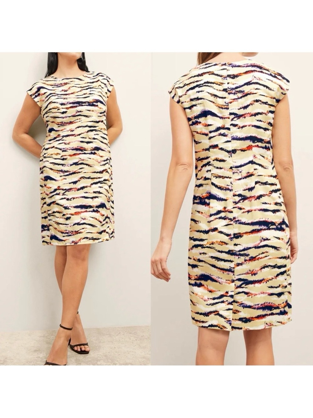 MM Lafleur The Maaza 2.0 Dress Airy Cotton Mojave Savannah Print Office Career